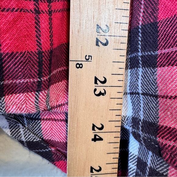 Rails Red White Plaid Button Down Shirt Womens M Casual Fall Blouse Long Sleeve - Picture 5 of 10